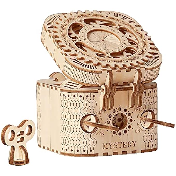3D WOODEN PUZZLE MECHANICAL MODEL KITS WOODEN PUZZLE TREASURE BOX THINKING SPORTS TASKS PUZZLE GAMES FOR CHILDREN AND ADULTS TOY CREATIVE GIFT - Image 1
